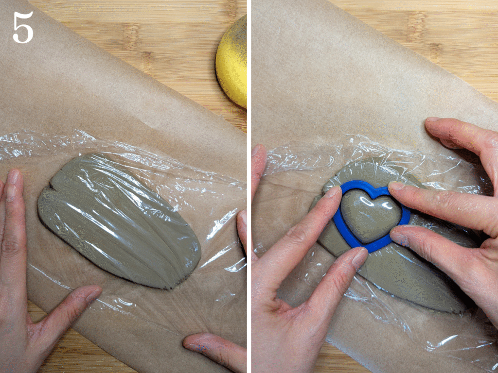 Découpage de la forme des magnets en argile autodurcissante